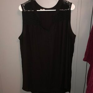 Plus size black blouse